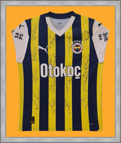 Kişiye Özel Forma Çerçeveleme – Özelleştirilebilir Ahşap Çerçeve ve Paspartu - Sarı / Lacivert