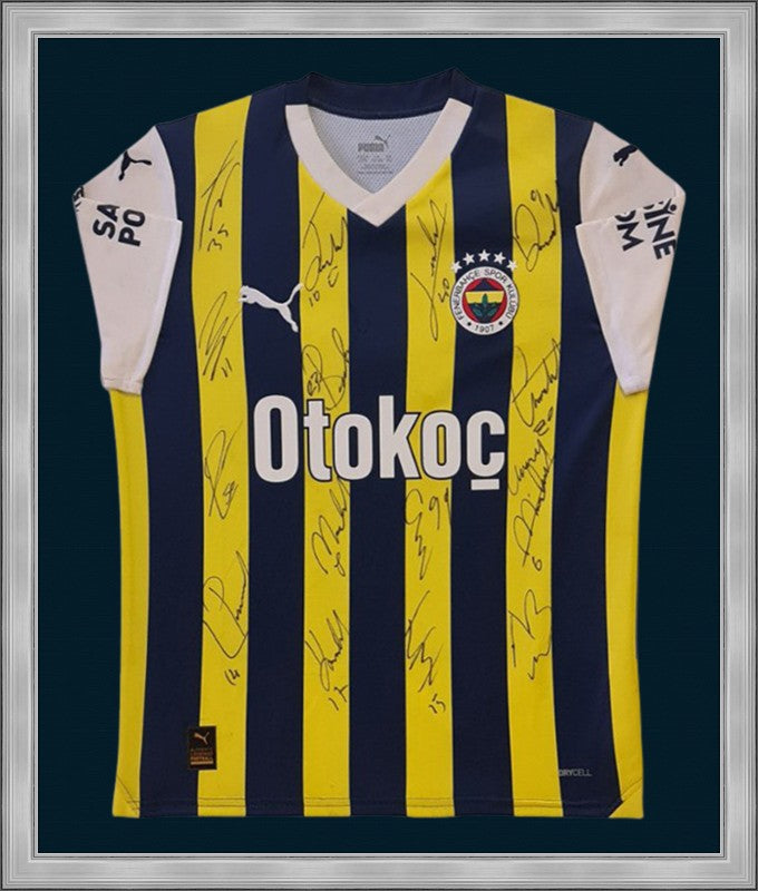 Kişiye Özel Forma Çerçeveleme – Özelleştirilebilir Ahşap Çerçeve ve Paspartu - Sarı / Lacivert