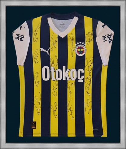 Kişiye Özel Forma Çerçeveleme – Özelleştirilebilir Ahşap Çerçeve ve Paspartu - Sarı / Lacivert