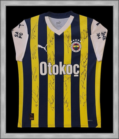 Kişiye Özel Forma Çerçeveleme – Özelleştirilebilir Ahşap Çerçeve ve Paspartu - Sarı / Lacivert