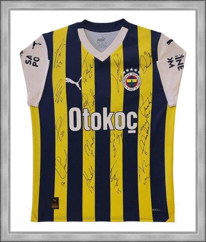 Kişiye Özel Forma Çerçeveleme – Özelleştirilebilir Ahşap Çerçeve ve Paspartu - Sarı / Lacivert