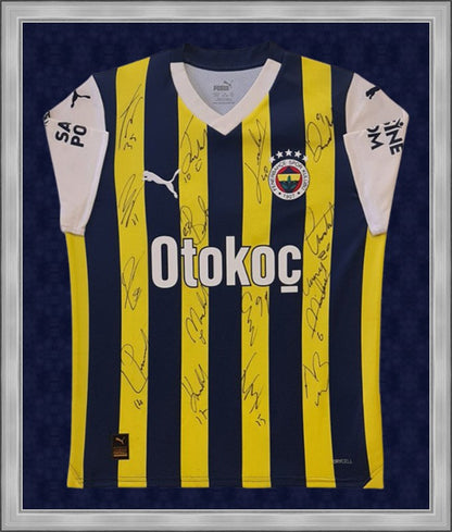 Kişiye Özel Forma Çerçeveleme – Özelleştirilebilir Ahşap Çerçeve ve Paspartu - Sarı / Lacivert