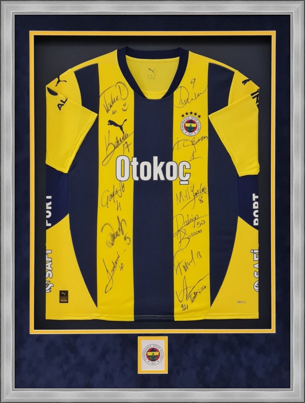 Özel Tasarım Forma Çerçevesi – Sarı / Lacivert - Logolu Derinlikli