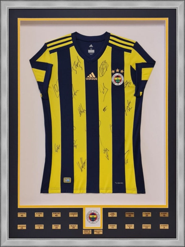 Özel Tasarım Forma Çerçevesi – Sarı / Lacivert - Oyuncu İsimli