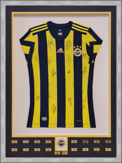 Özel Tasarım Forma Çerçevesi – Sarı / Lacivert - Oyuncu İsimli