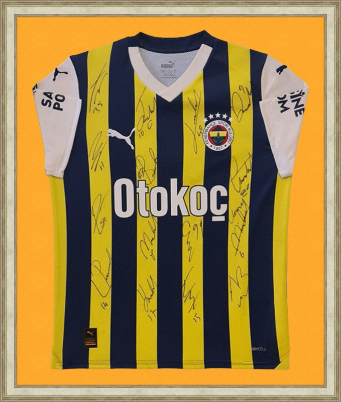 Kişiye Özel Forma Çerçeveleme – Özelleştirilebilir Ahşap Çerçeve ve Paspartu - Sarı / Lacivert