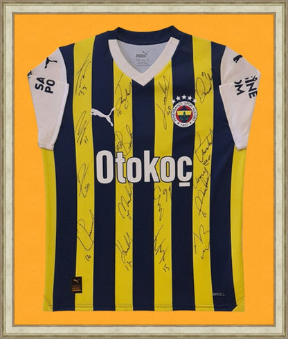 Kişiye Özel Forma Çerçeveleme – Özelleştirilebilir Ahşap Çerçeve ve Paspartu - Sarı / Lacivert