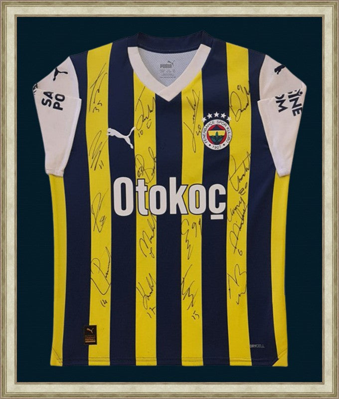 Kişiye Özel Forma Çerçeveleme – Özelleştirilebilir Ahşap Çerçeve ve Paspartu - Sarı / Lacivert