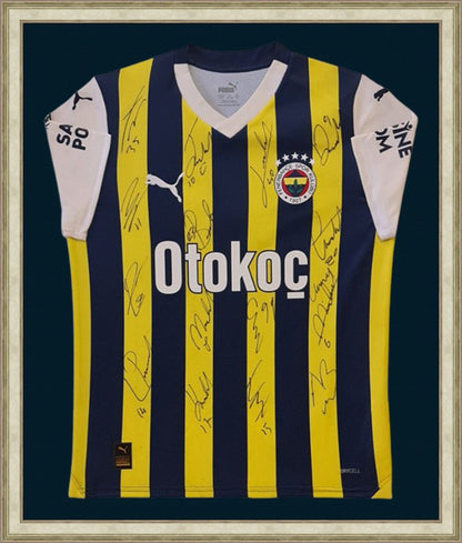 Kişiye Özel Forma Çerçeveleme – Özelleştirilebilir Ahşap Çerçeve ve Paspartu - Sarı / Lacivert