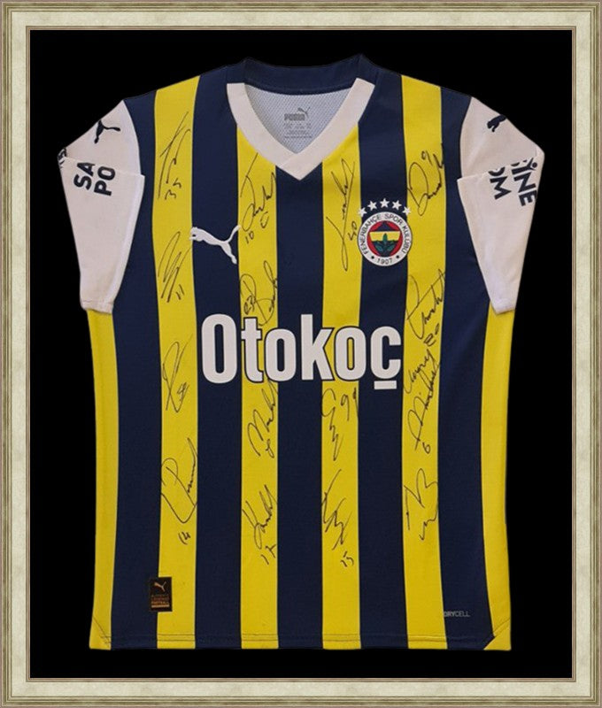 Kişiye Özel Forma Çerçeveleme – Özelleştirilebilir Ahşap Çerçeve ve Paspartu - Sarı / Lacivert