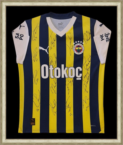 Kişiye Özel Forma Çerçeveleme – Özelleştirilebilir Ahşap Çerçeve ve Paspartu - Sarı / Lacivert