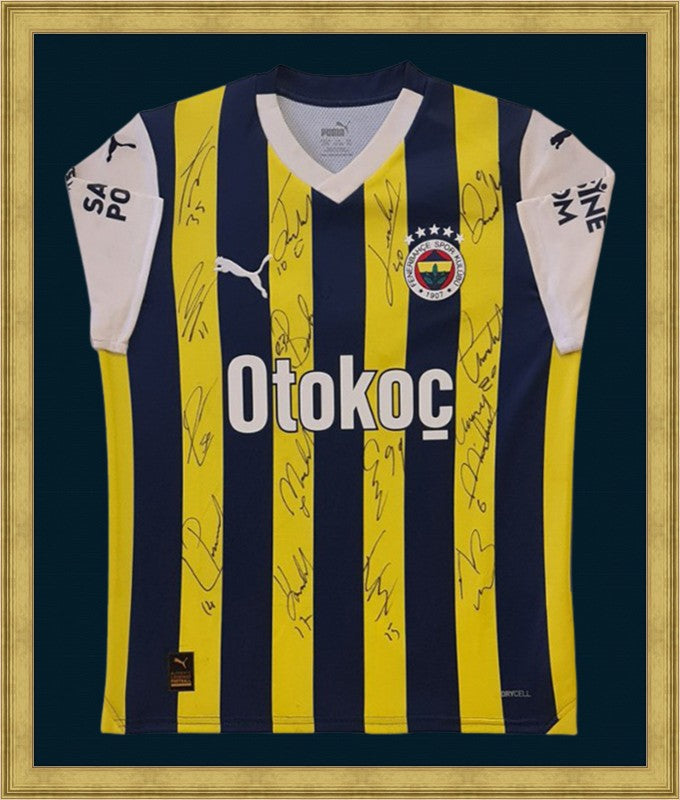 Kişiye Özel Forma Çerçeveleme – Özelleştirilebilir Ahşap Çerçeve ve Paspartu - Sarı / Lacivert