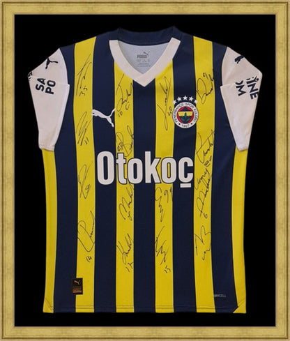 Kişiye Özel Forma Çerçeveleme – Özelleştirilebilir Ahşap Çerçeve ve Paspartu - Sarı / Lacivert