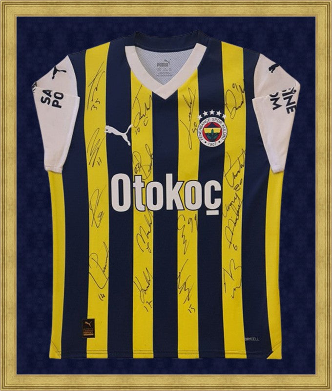 Kişiye Özel Forma Çerçeveleme – Özelleştirilebilir Ahşap Çerçeve ve Paspartu - Sarı / Lacivert