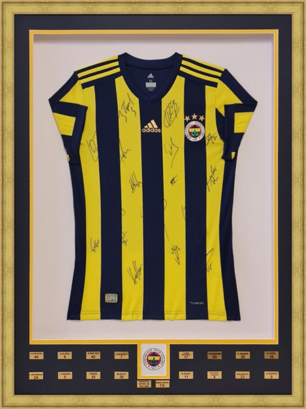 Özel Tasarım Forma Çerçevesi – Sarı / Lacivert - Oyuncu İsimli