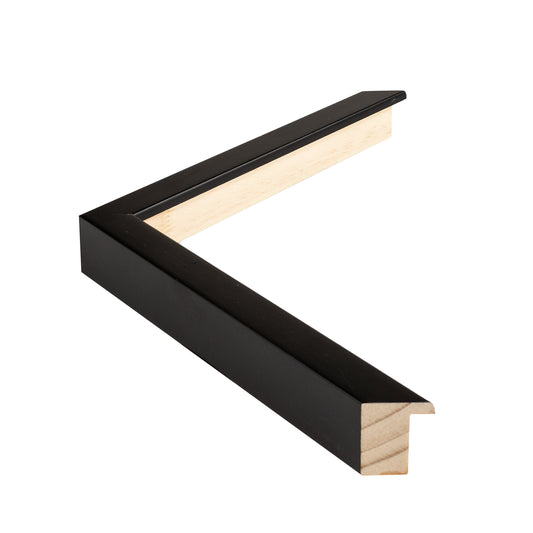 Siyah Mat Vernik Kaplamalı Ahşap Çerçeve