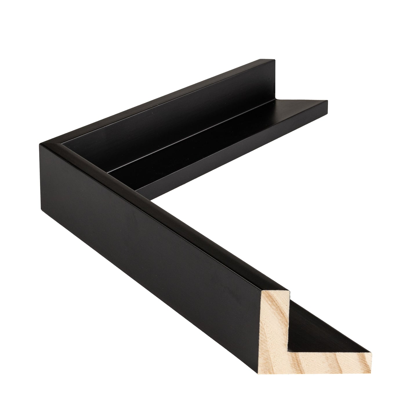 Mat Siyah Vernik Kaplamalı Ahşap Çerçeve