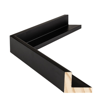 Mat Siyah Vernik Kaplamalı Ahşap Çerçeve