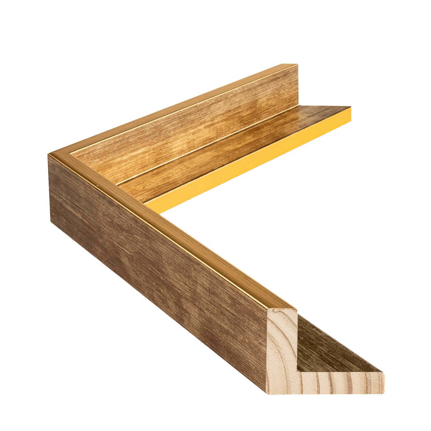 Gül Altın Ahşap Çerçeve - Altın Kenar