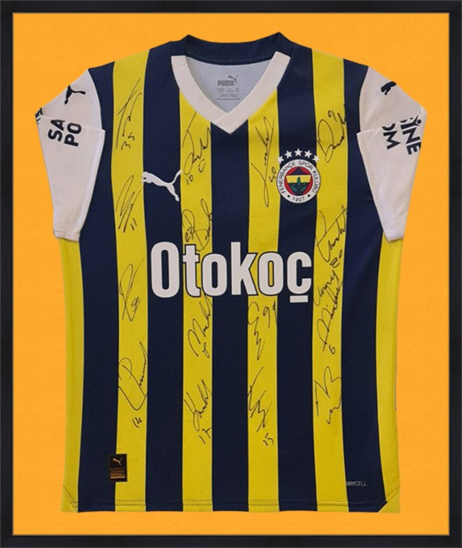 Kişiye Özel Forma Çerçeveleme – Özelleştirilebilir Ahşap Çerçeve ve Paspartu - Sarı / Lacivert