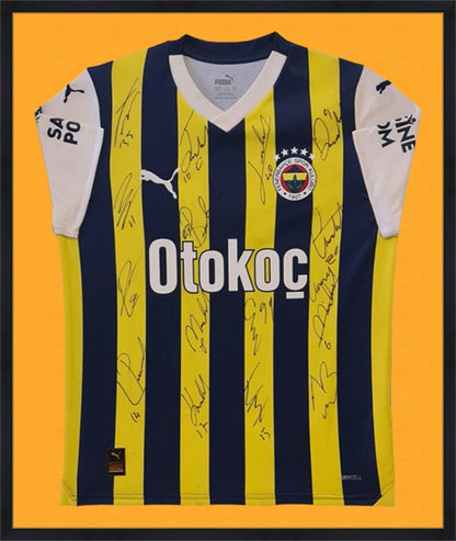 Kişiye Özel Forma Çerçeveleme – Özelleştirilebilir Ahşap Çerçeve ve Paspartu - Sarı / Lacivert