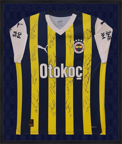 Kişiye Özel Forma Çerçeveleme – Özelleştirilebilir Ahşap Çerçeve ve Paspartu - Sarı / Lacivert