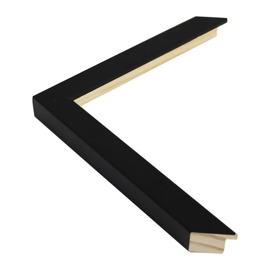 Mat Siyah Vernik Kaplamalı Ahşap Çerçeve