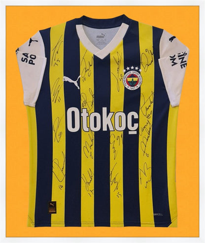 Kişiye Özel Forma Çerçeveleme – Özelleştirilebilir Ahşap Çerçeve ve Paspartu - Sarı / Lacivert