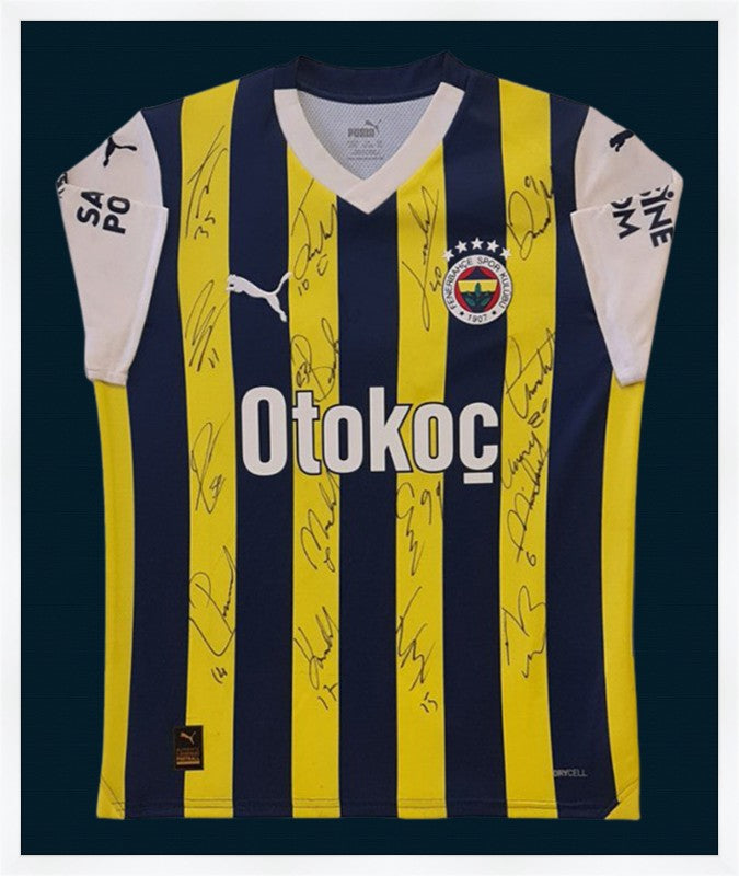 Kişiye Özel Forma Çerçeveleme – Özelleştirilebilir Ahşap Çerçeve ve Paspartu - Sarı / Lacivert