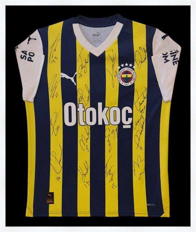 Kişiye Özel Forma Çerçeveleme – Özelleştirilebilir Ahşap Çerçeve ve Paspartu - Sarı / Lacivert