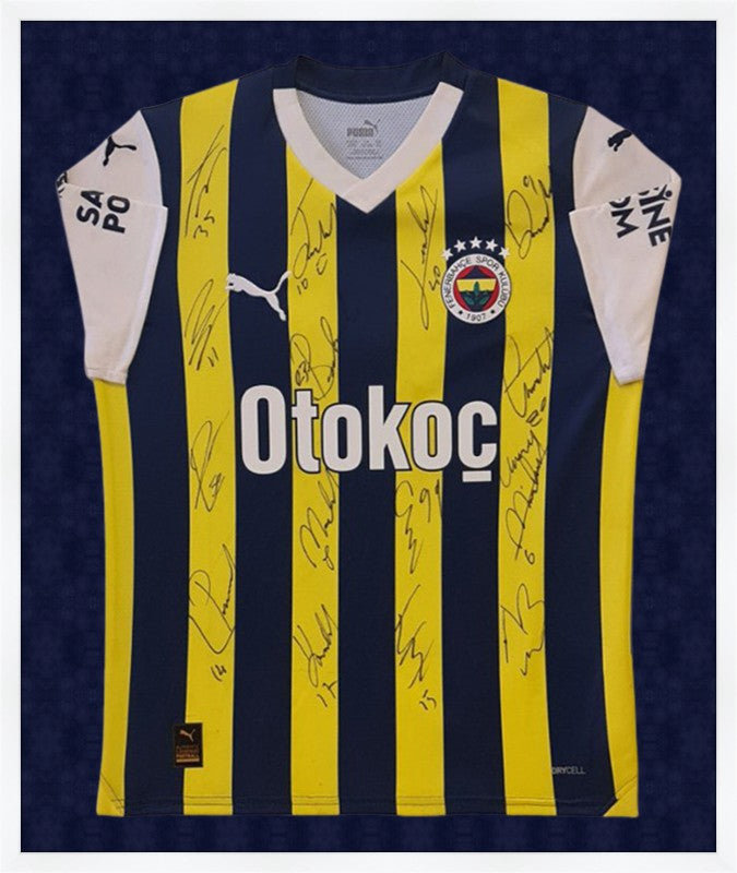 Kişiye Özel Forma Çerçeveleme – Özelleştirilebilir Ahşap Çerçeve ve Paspartu - Sarı / Lacivert