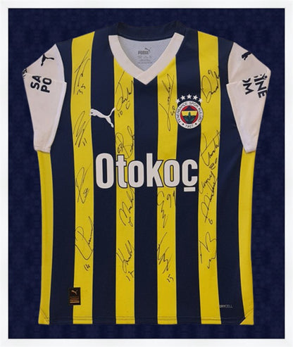 Kişiye Özel Forma Çerçeveleme – Özelleştirilebilir Ahşap Çerçeve ve Paspartu - Sarı / Lacivert