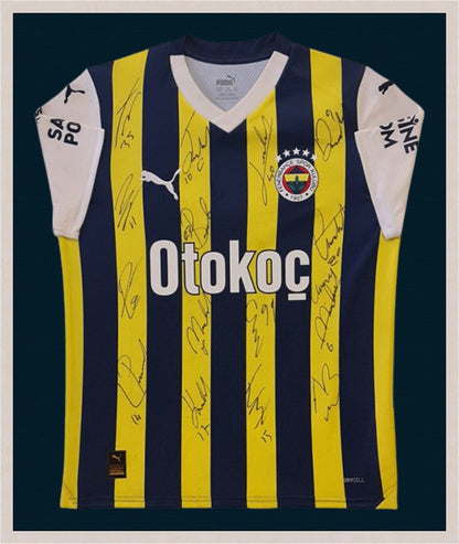 Kişiye Özel Forma Çerçeveleme – Özelleştirilebilir Ahşap Çerçeve ve Paspartu - Sarı / Lacivert