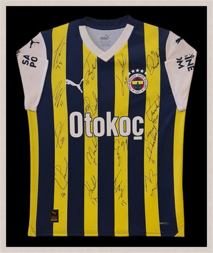 Kişiye Özel Forma Çerçeveleme – Özelleştirilebilir Ahşap Çerçeve ve Paspartu - Sarı / Lacivert