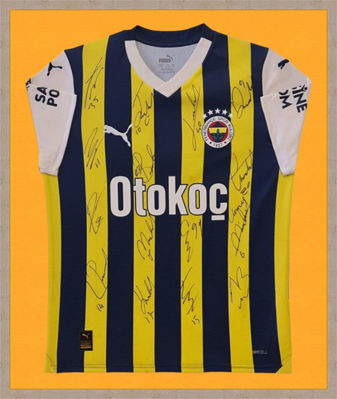 Kişiye Özel Forma Çerçeveleme – Özelleştirilebilir Ahşap Çerçeve ve Paspartu - Sarı / Lacivert