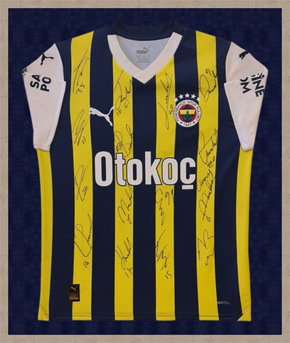 Kişiye Özel Forma Çerçeveleme – Özelleştirilebilir Ahşap Çerçeve ve Paspartu - Sarı / Lacivert