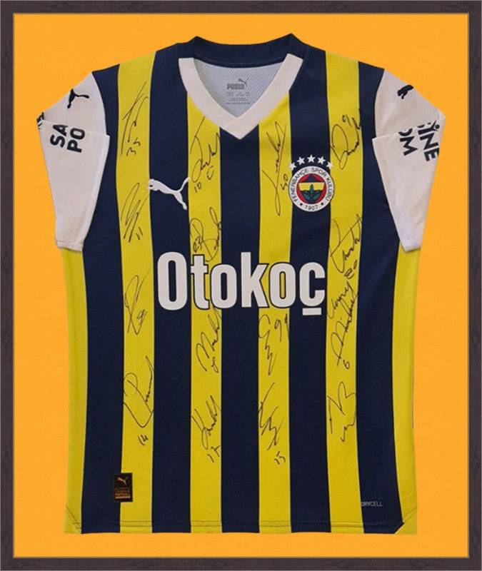 Kişiye Özel Forma Çerçeveleme – Özelleştirilebilir Ahşap Çerçeve ve Paspartu - Sarı / Lacivert