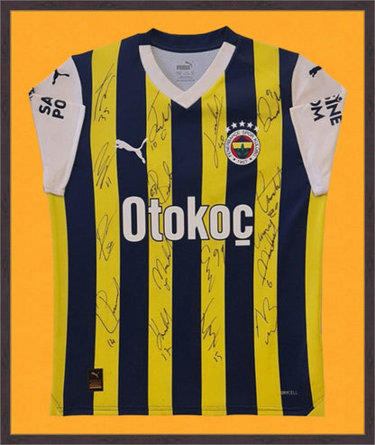 Kişiye Özel Forma Çerçeveleme – Özelleştirilebilir Ahşap Çerçeve ve Paspartu - Sarı / Lacivert