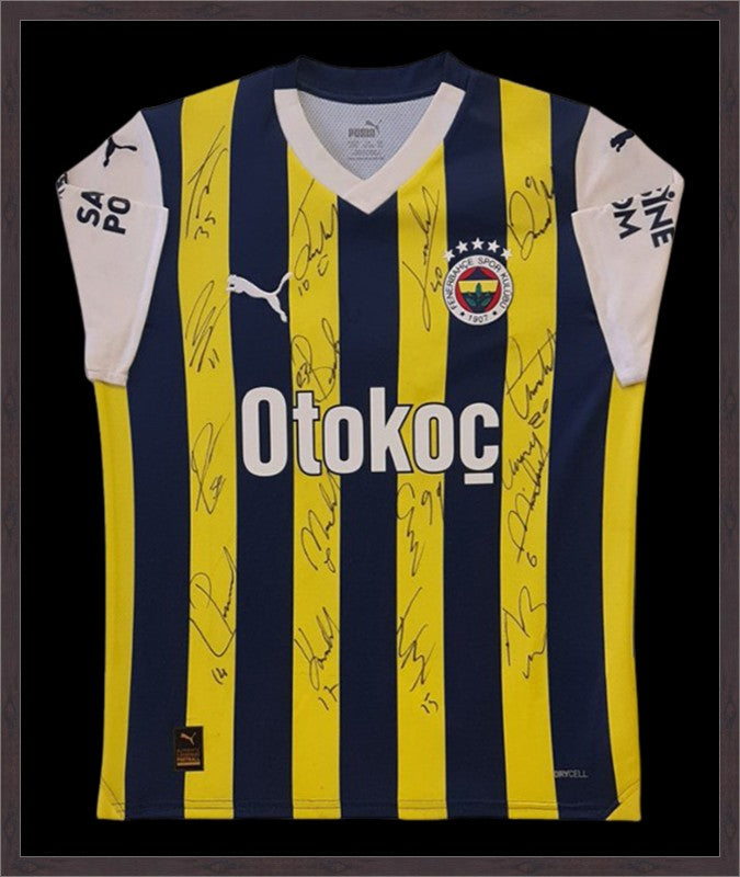 Kişiye Özel Forma Çerçeveleme – Özelleştirilebilir Ahşap Çerçeve ve Paspartu - Sarı / Lacivert