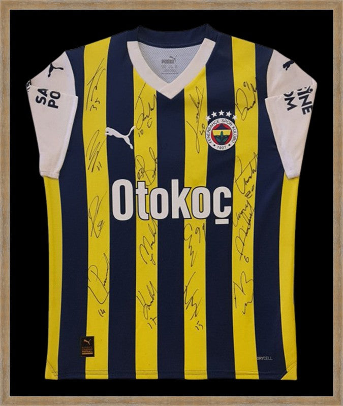 Kişiye Özel Forma Çerçeveleme – Özelleştirilebilir Ahşap Çerçeve ve Paspartu - Sarı / Lacivert