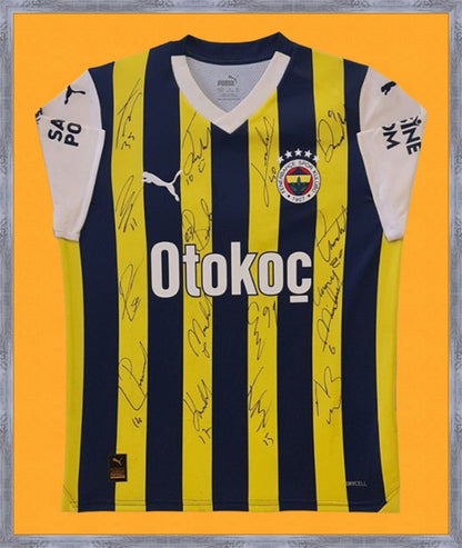 Kişiye Özel Forma Çerçeveleme – Özelleştirilebilir Ahşap Çerçeve ve Paspartu - Sarı / Lacivert