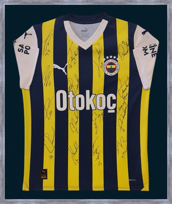 Kişiye Özel Forma Çerçeveleme – Özelleştirilebilir Ahşap Çerçeve ve Paspartu - Sarı / Lacivert