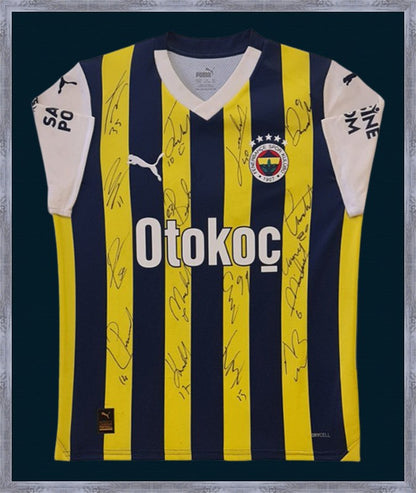 Kişiye Özel Forma Çerçeveleme – Özelleştirilebilir Ahşap Çerçeve ve Paspartu - Sarı / Lacivert