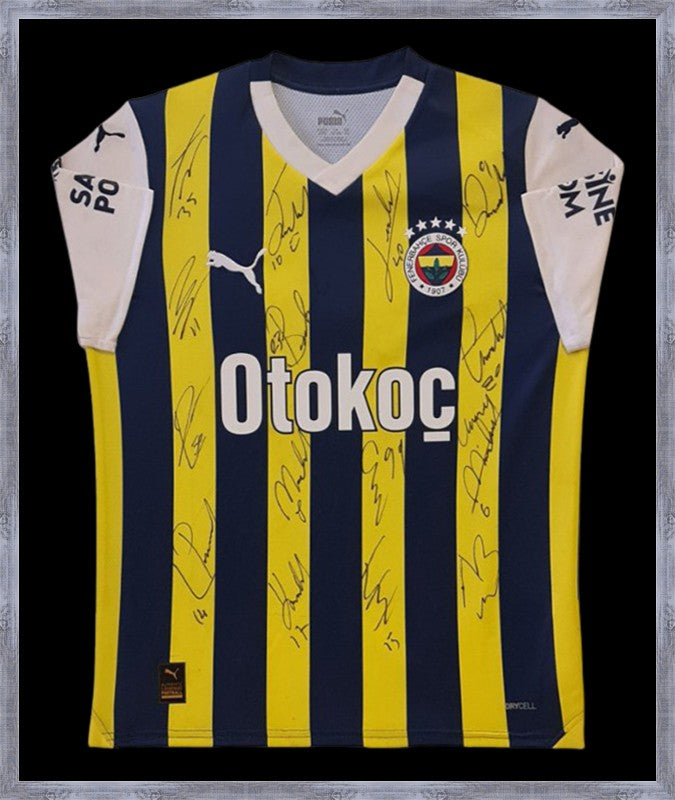 Kişiye Özel Forma Çerçeveleme – Özelleştirilebilir Ahşap Çerçeve ve Paspartu - Sarı / Lacivert