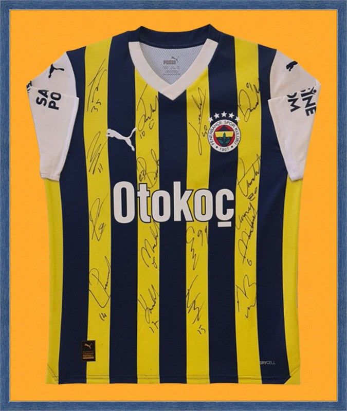 Kişiye Özel Forma Çerçeveleme – Özelleştirilebilir Ahşap Çerçeve ve Paspartu - Sarı / Lacivert