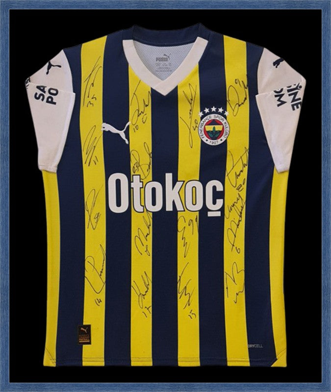 Kişiye Özel Forma Çerçeveleme – Özelleştirilebilir Ahşap Çerçeve ve Paspartu - Sarı / Lacivert