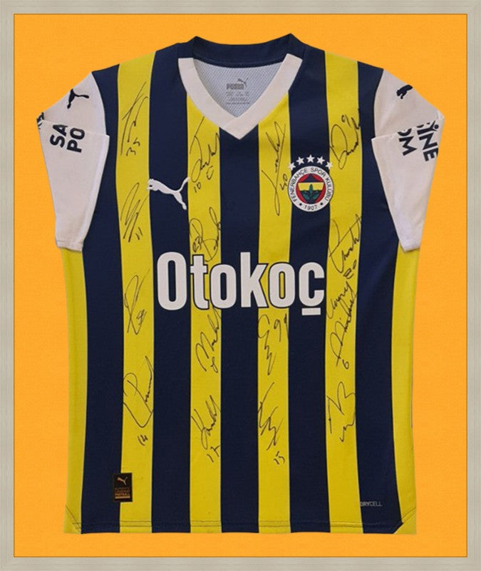 Kişiye Özel Forma Çerçeveleme – Özelleştirilebilir Ahşap Çerçeve ve Paspartu - Sarı / Lacivert