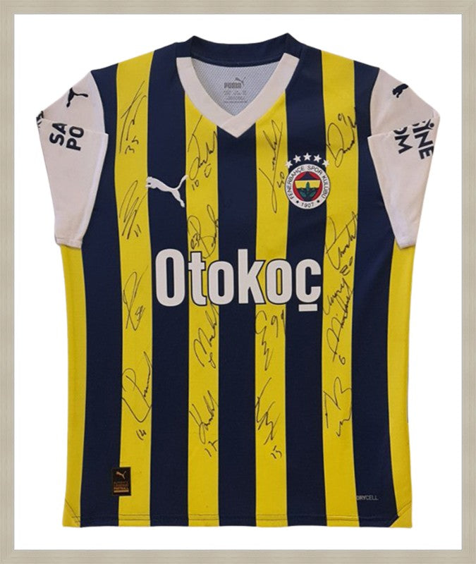 Kişiye Özel Forma Çerçeveleme – Özelleştirilebilir Ahşap Çerçeve ve Paspartu - Sarı / Lacivert