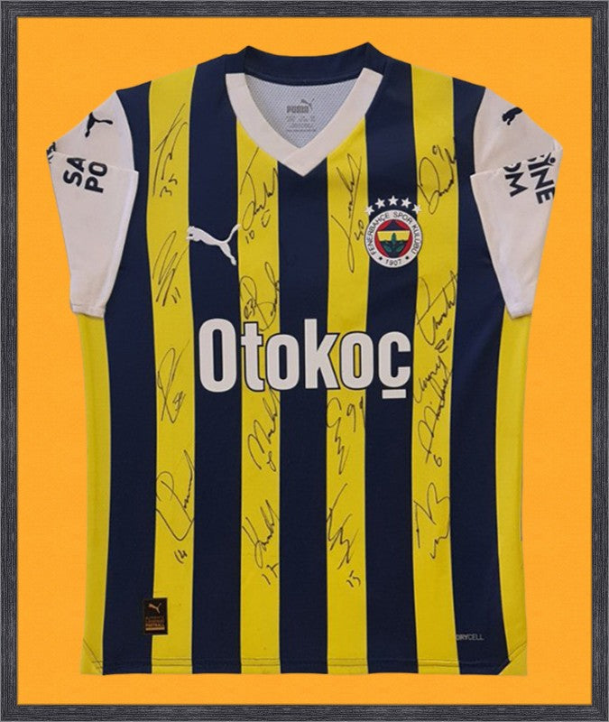 Kişiye Özel Forma Çerçeveleme – Özelleştirilebilir Ahşap Çerçeve ve Paspartu - Sarı / Lacivert