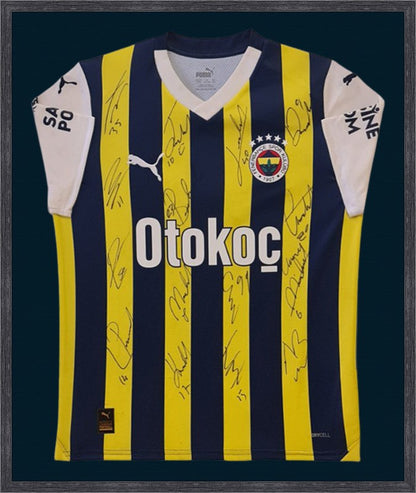 Kişiye Özel Forma Çerçeveleme – Özelleştirilebilir Ahşap Çerçeve ve Paspartu - Sarı / Lacivert